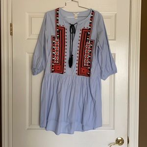H&M boho embroidered dress